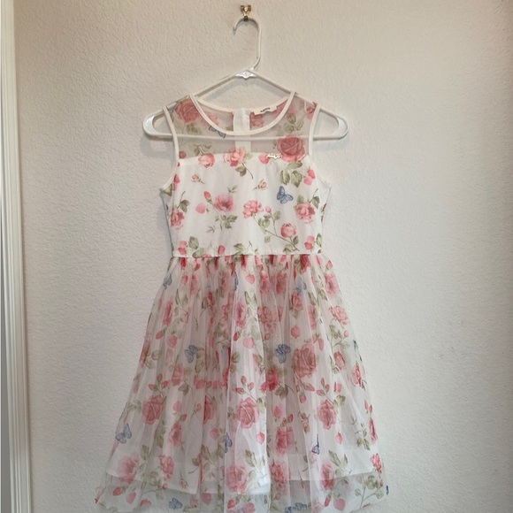 *USED flower print dress kids size 7/8 - Picture 1 of 3